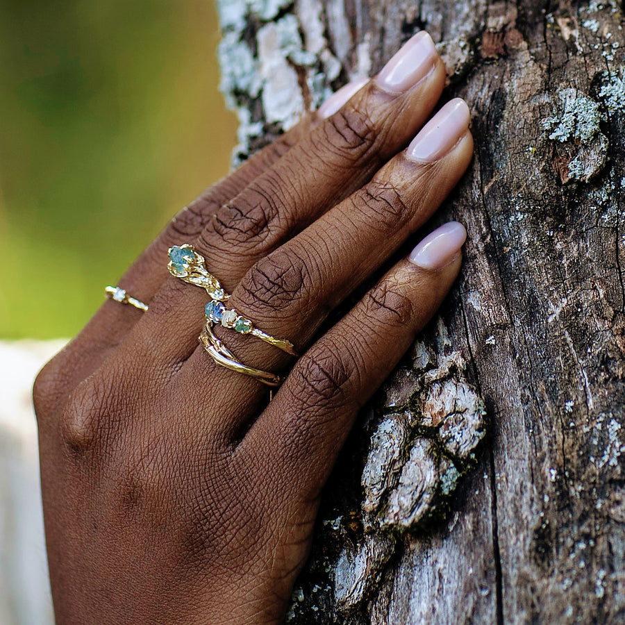 Nature wedding ring by Olivia Ewing Jewelry
