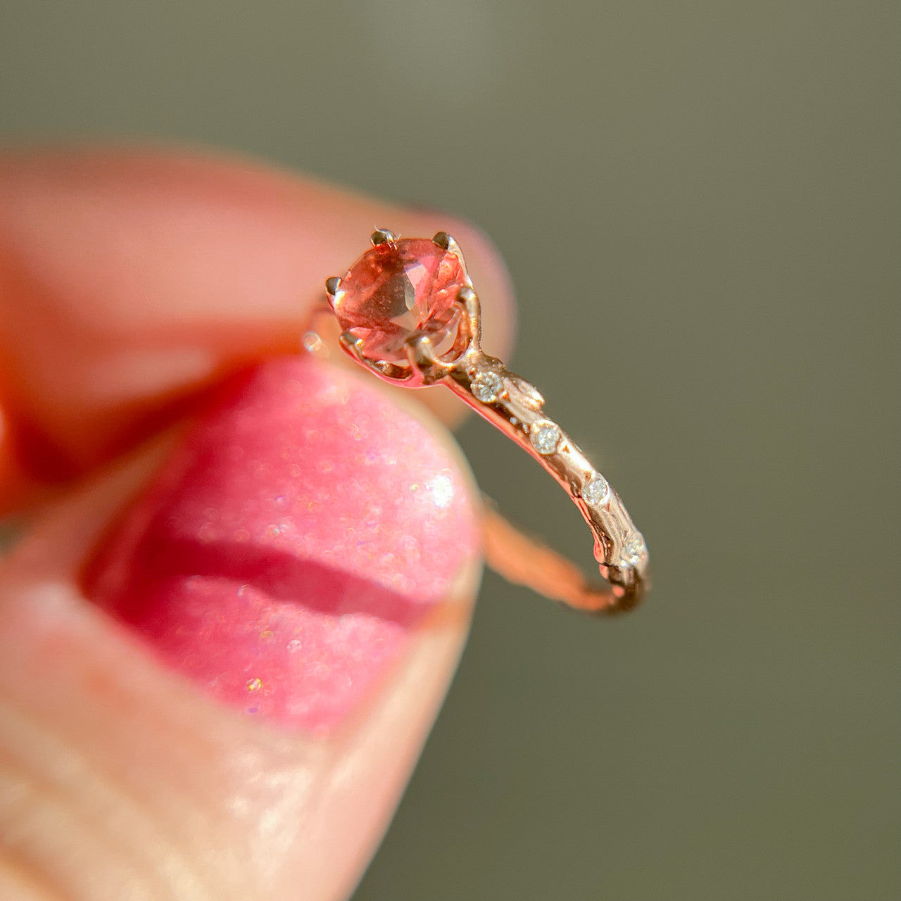 Bluebell Oregon Sunstone Ring