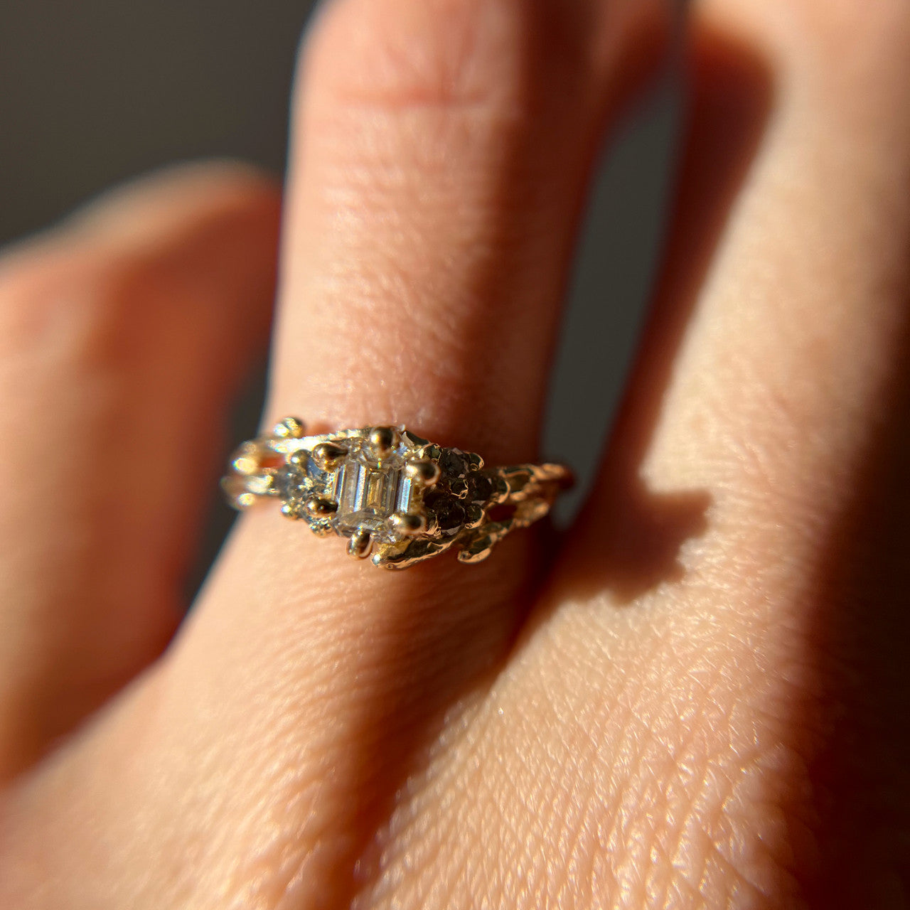OOAK - Feyre Emerald Cut Diamond Ring