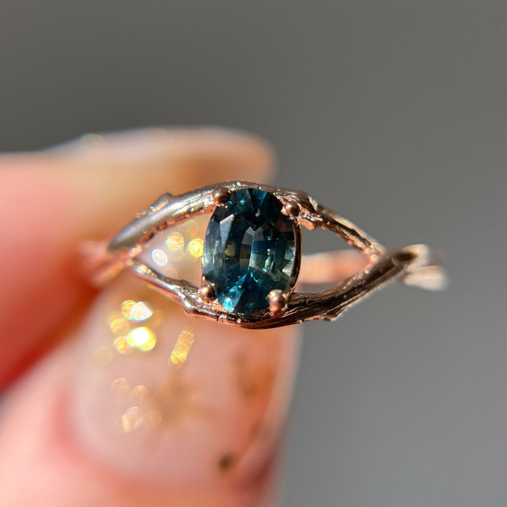 Unity Oval Montana Sapphire Solitaire