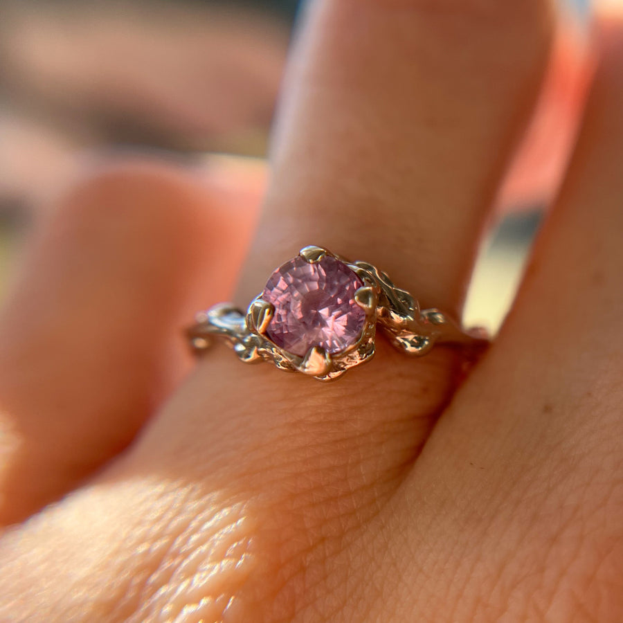 Large Mason Pink Sapphire Solitaire - Ready to Ship