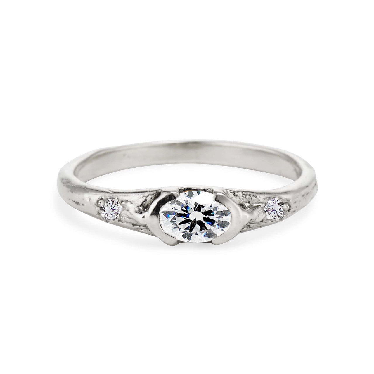 Calais Oval Diamond Bezel Ring