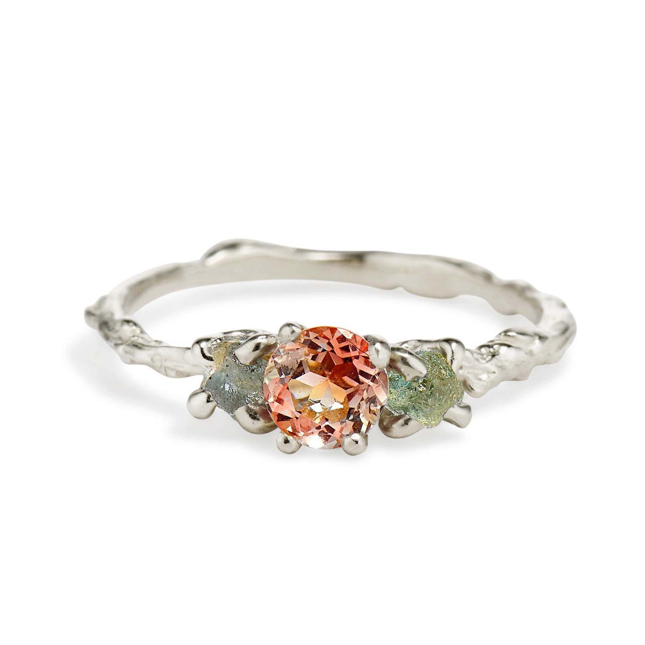Naples Oregon Sunstone Three Stone Ring