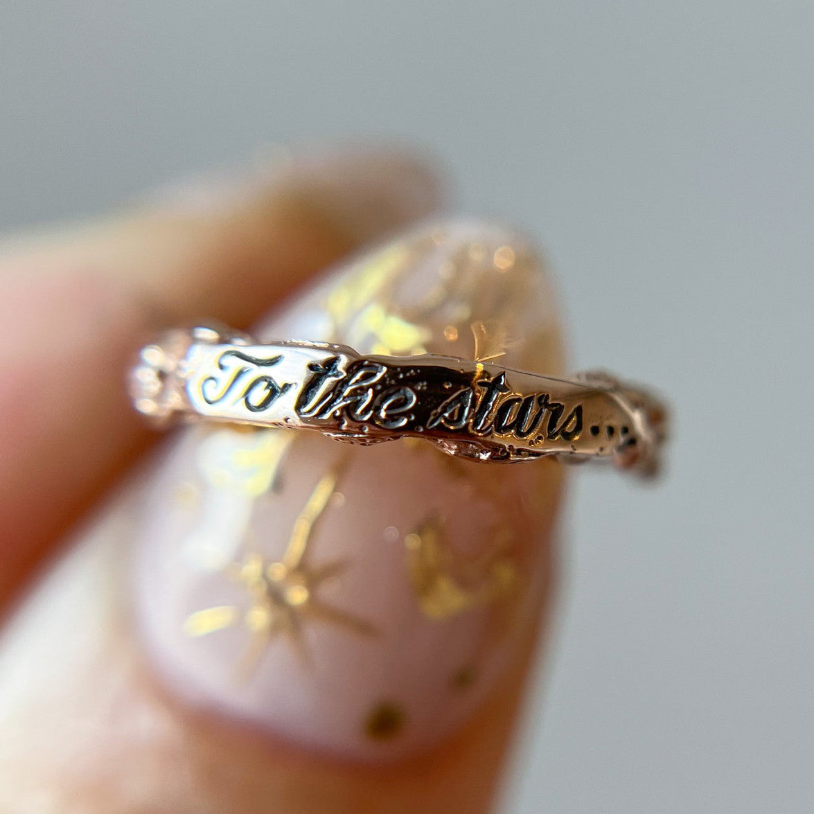 To The Stars Who Listen... Woodland Signet Ring - Ready To Ship