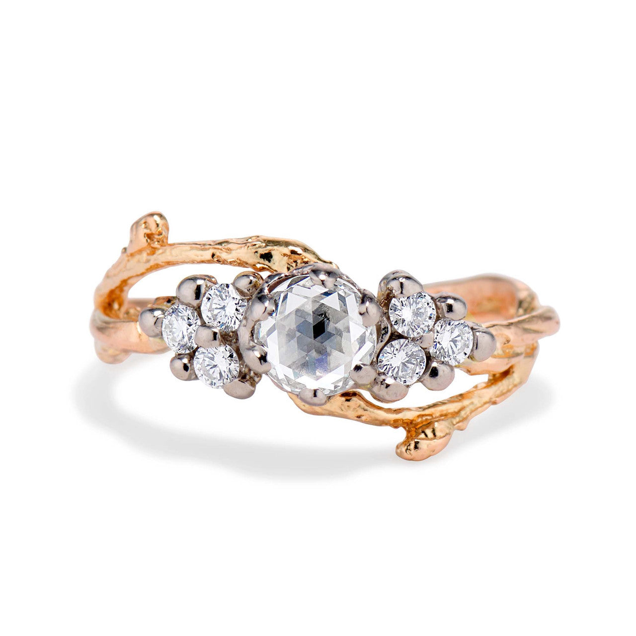 Feyre Rose Cut Diamond Cluster Ring