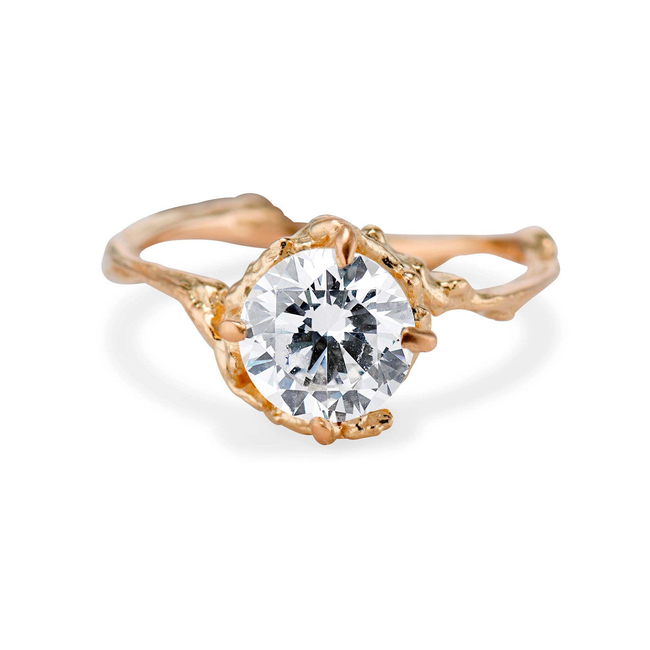 1.5 carat diamond engagement ring in 14K rose gold by Olivia Ewing Jewelry