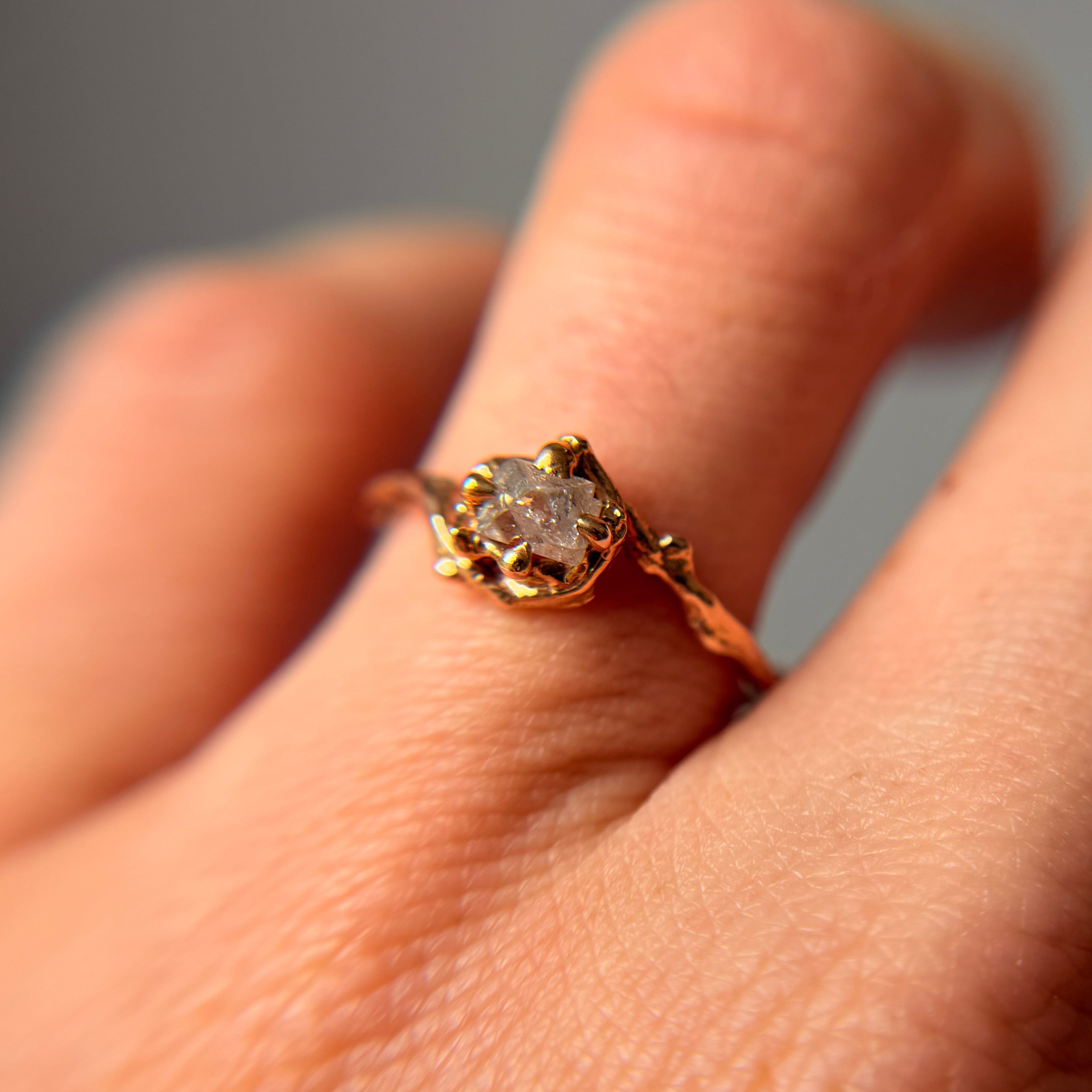 Naples Rough Diamond Solitaire  - Ready To Ship