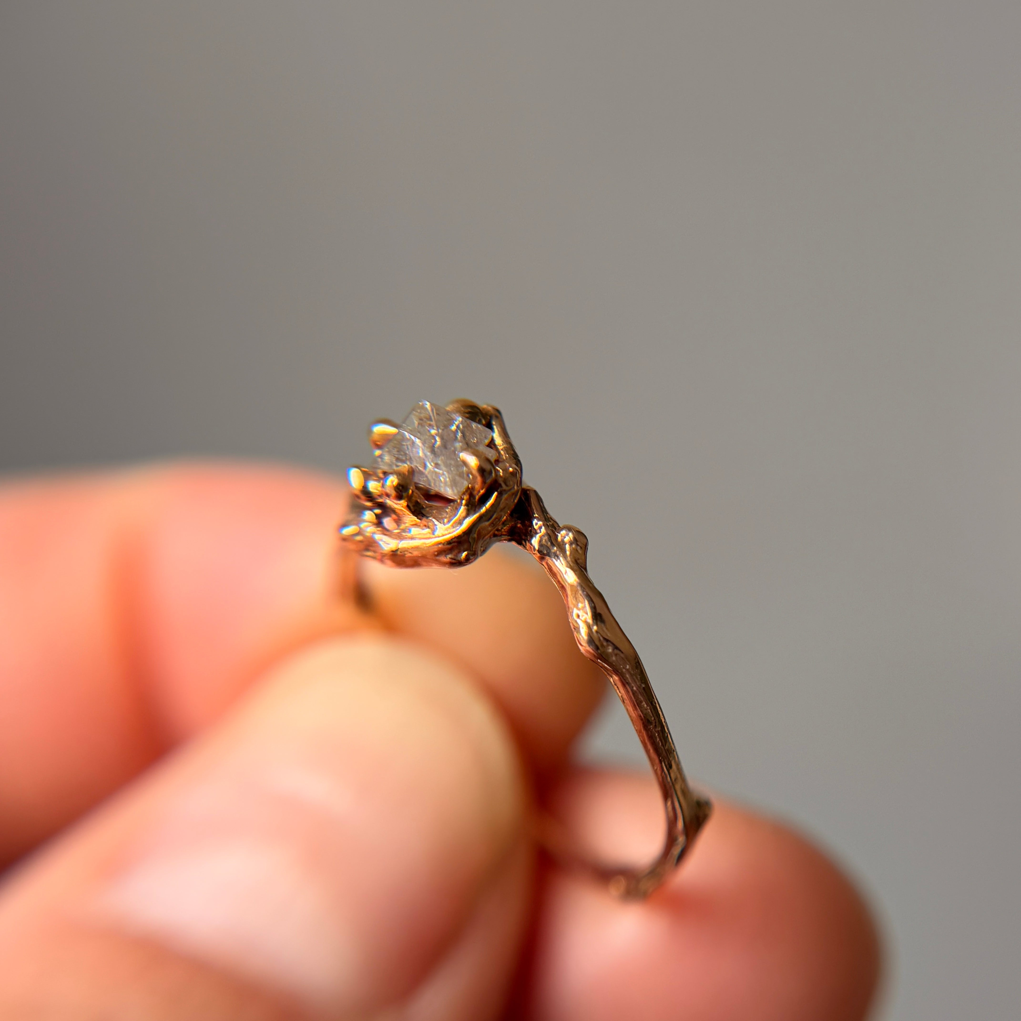 Naples Rough Diamond Solitaire  - Ready To Ship