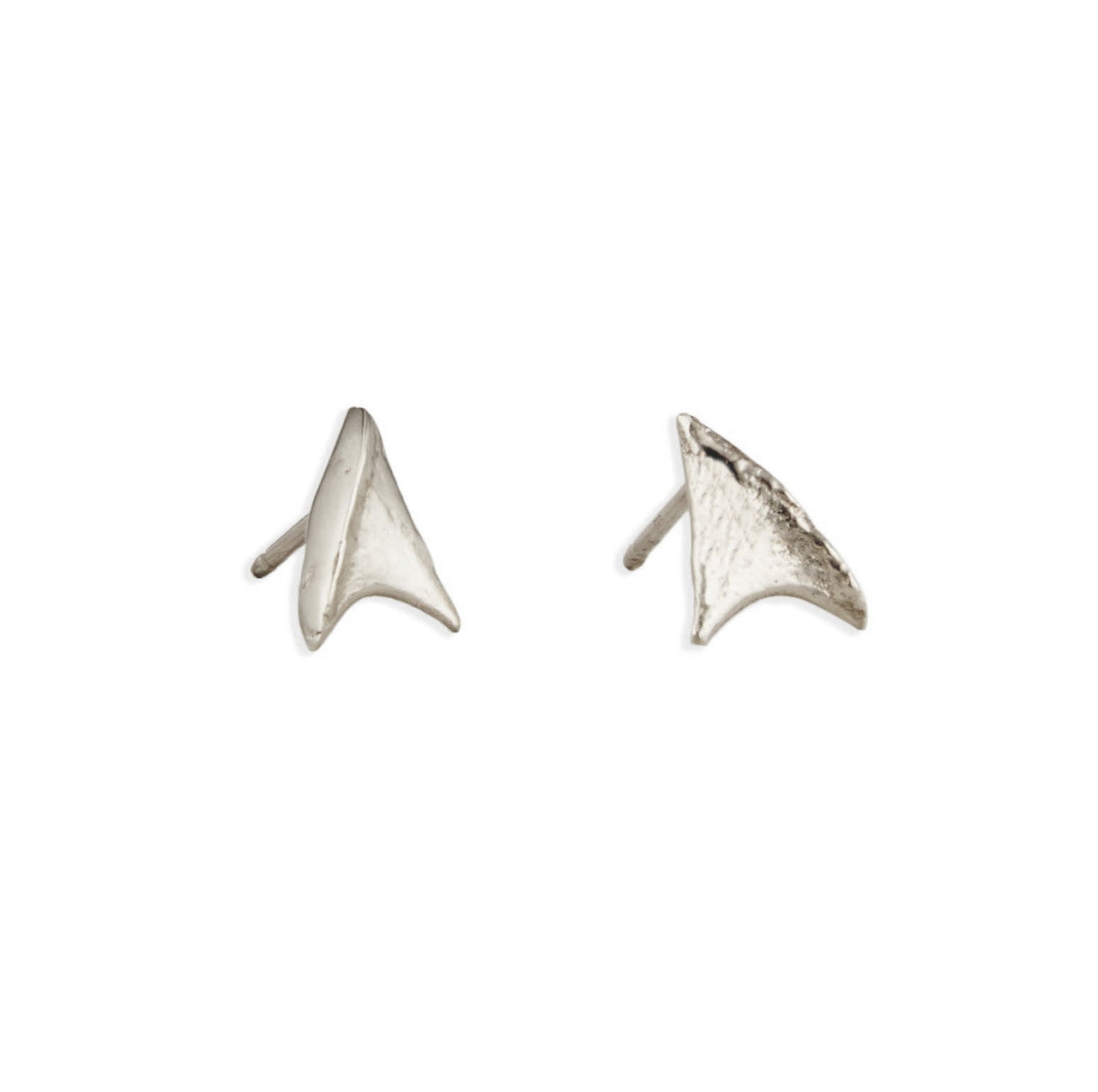 White gold rose thorn earrings by Olivia Ewing Jewelry
