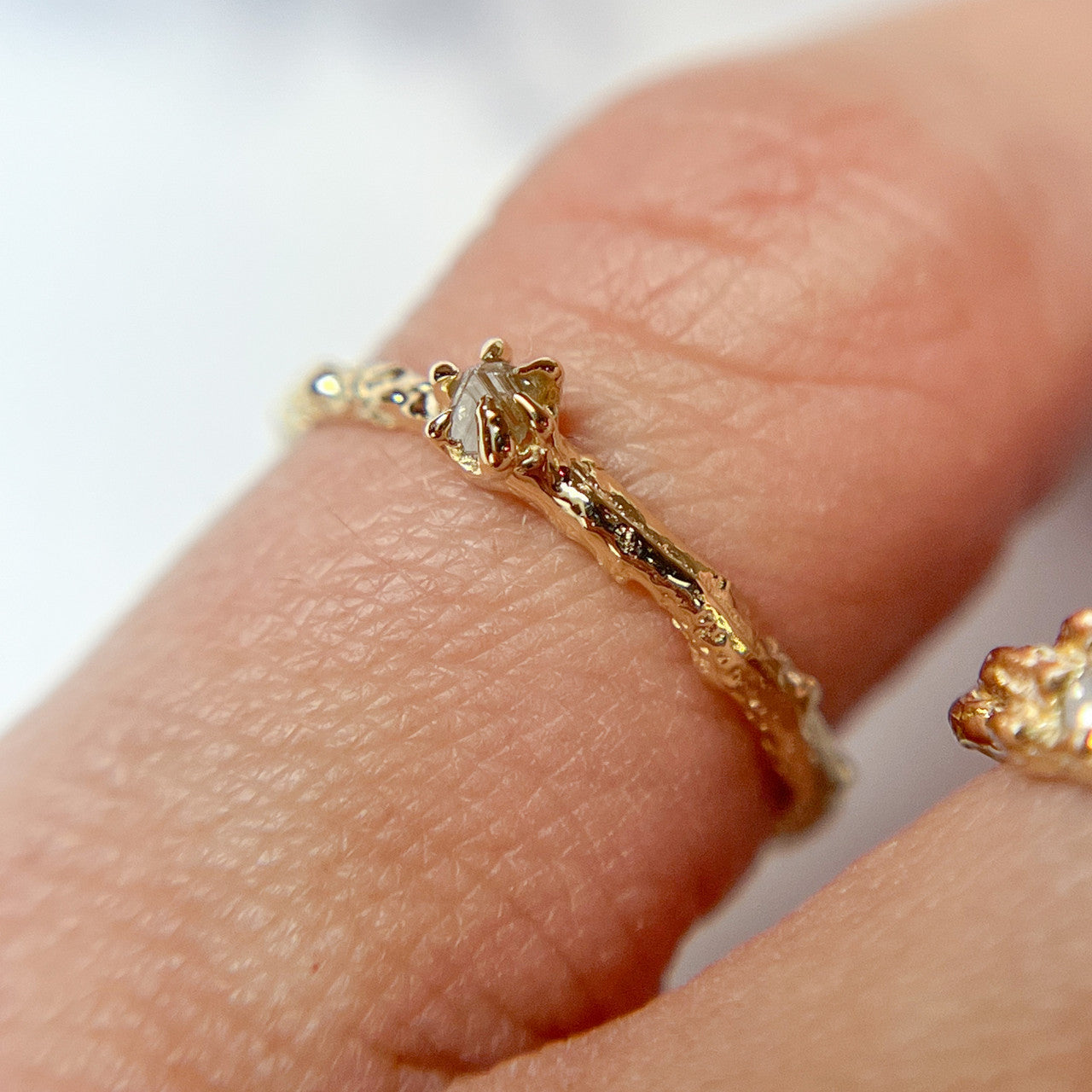 Lila Rough Diamond Solitaire - Ready To Ship