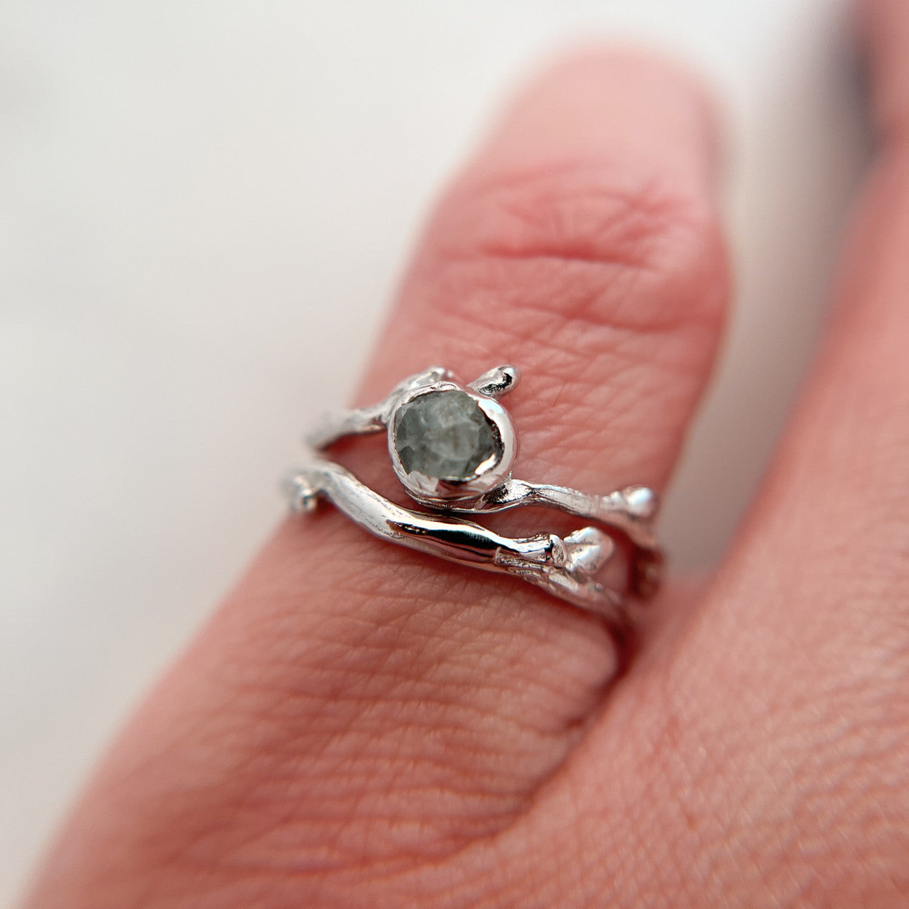 Verona Rough Montana Sapphire Bezel Ring