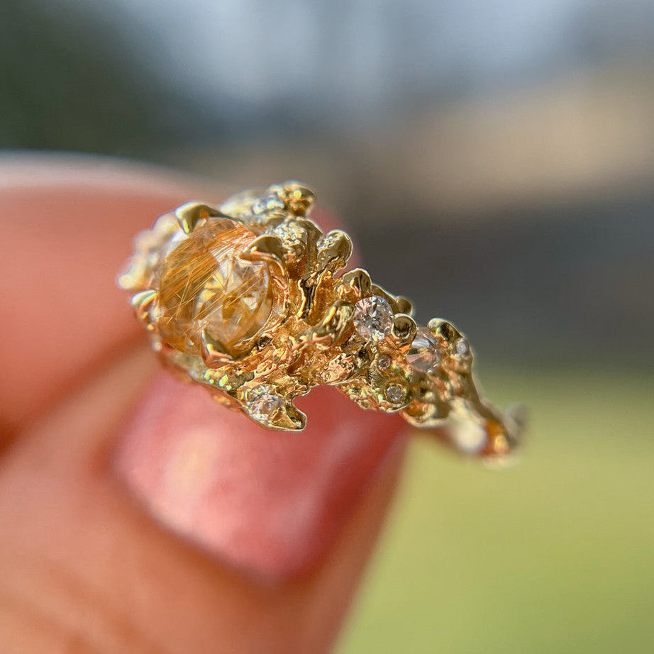 Isla Rutilated Quartz Ring - Ready To Ship