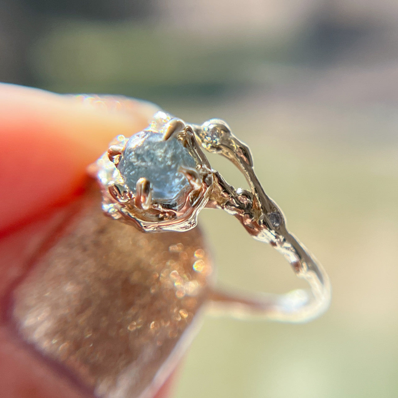 Demi Naples Montana Sapphire Half Halo Ring