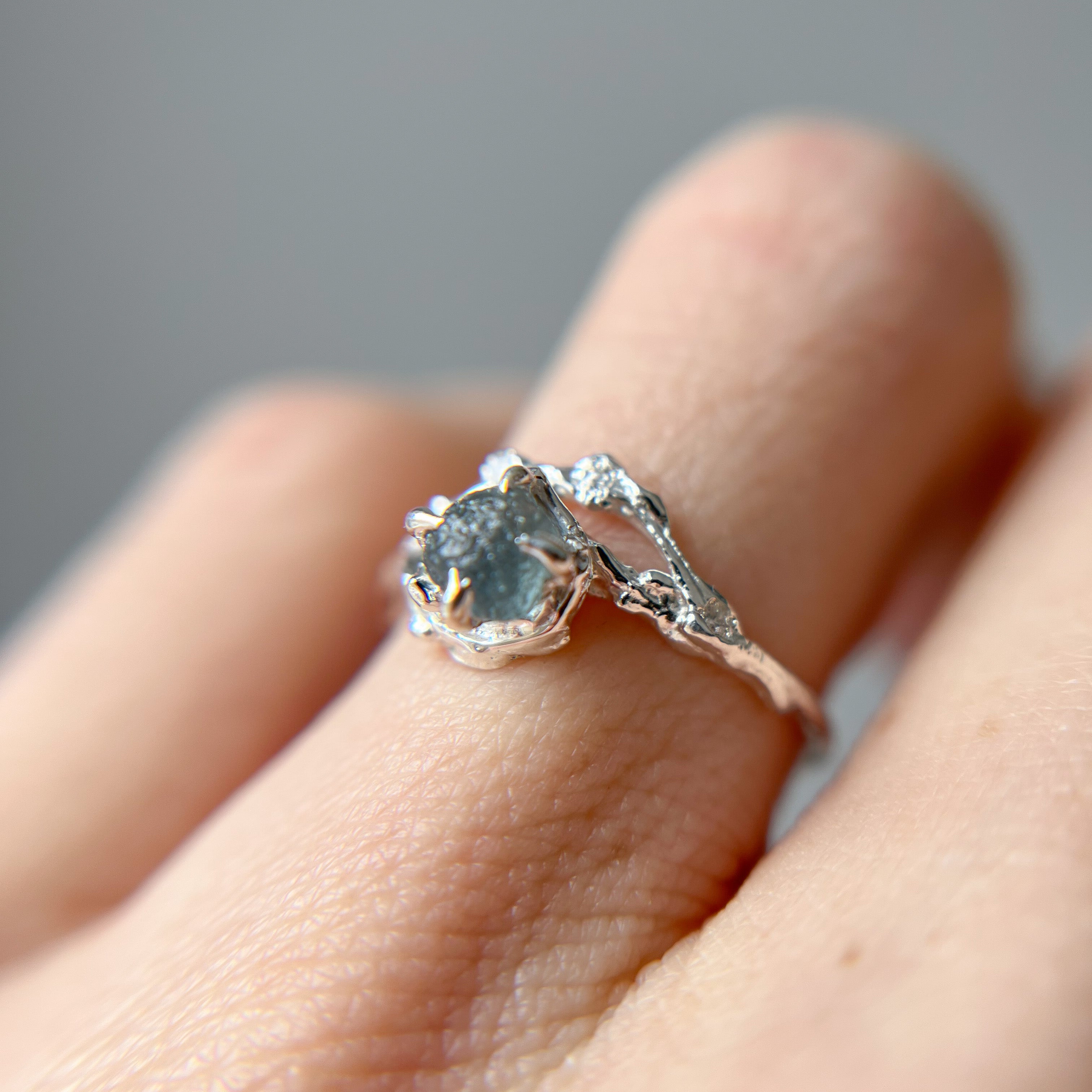 Demi Naples Montana Sapphire Half Halo Ring