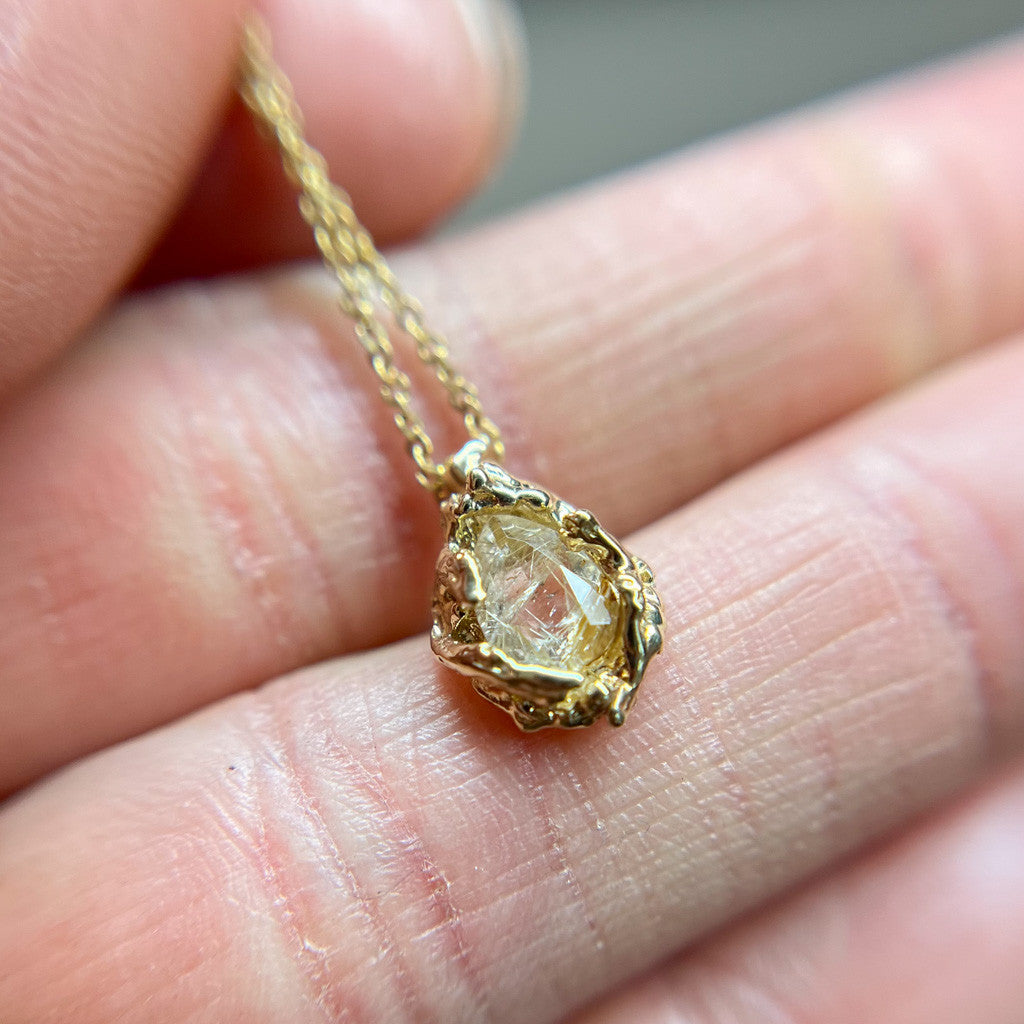 Naples Quartz Teardrop Necklace
