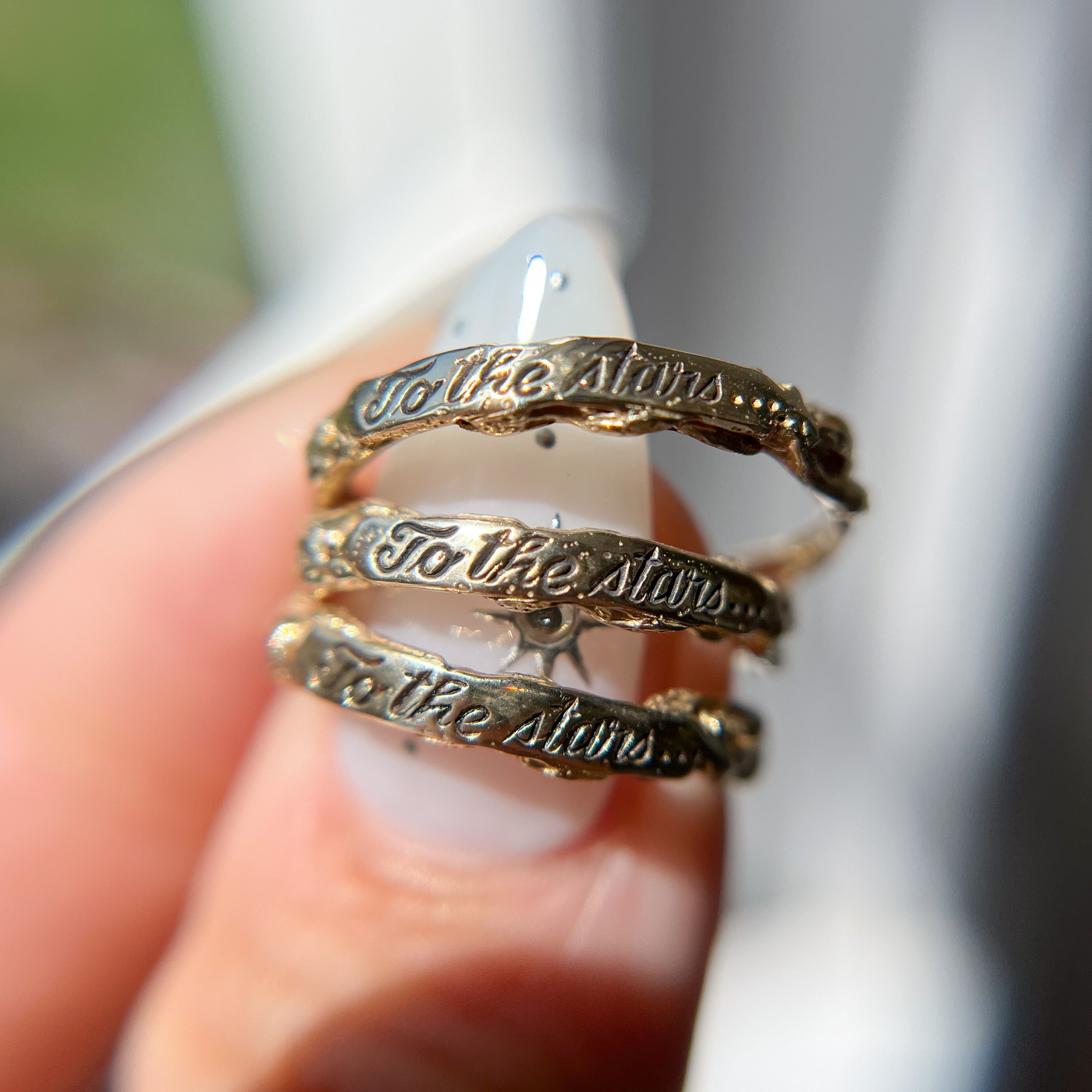 To The Stars Who Listen... Woodland Signet Ring - Ready To Ship