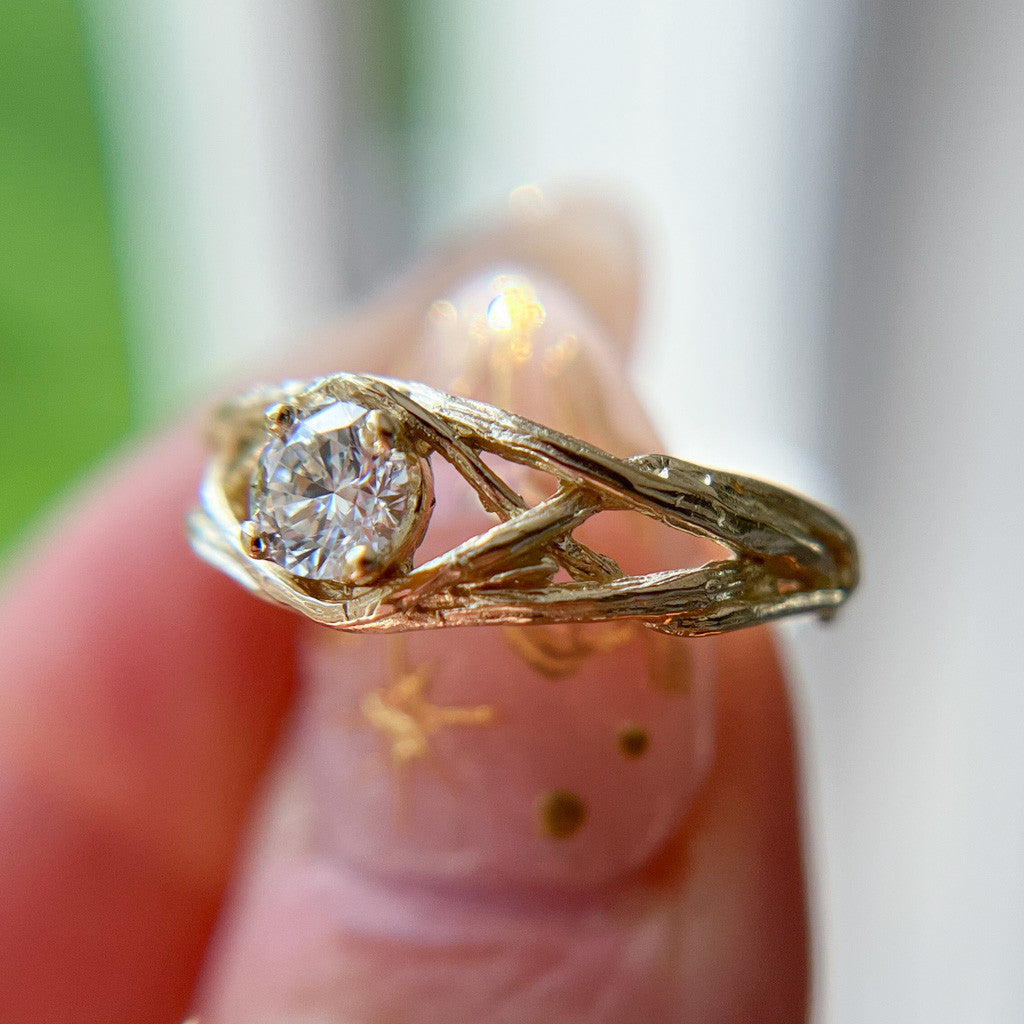 Laurel Solitaire Ring Setting