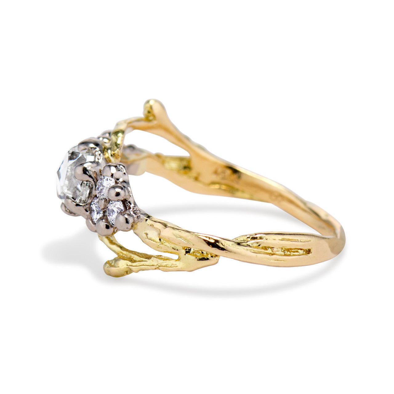 Antique rose cut diamond engagement ring by Olivia Ewing Jewelry