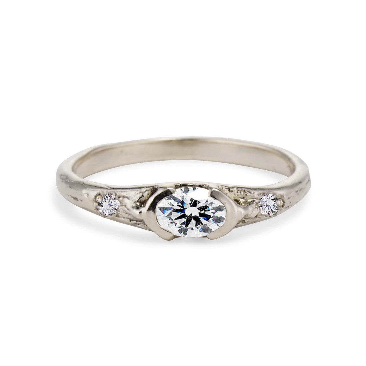 Calais Oval Diamond Bezel Ring