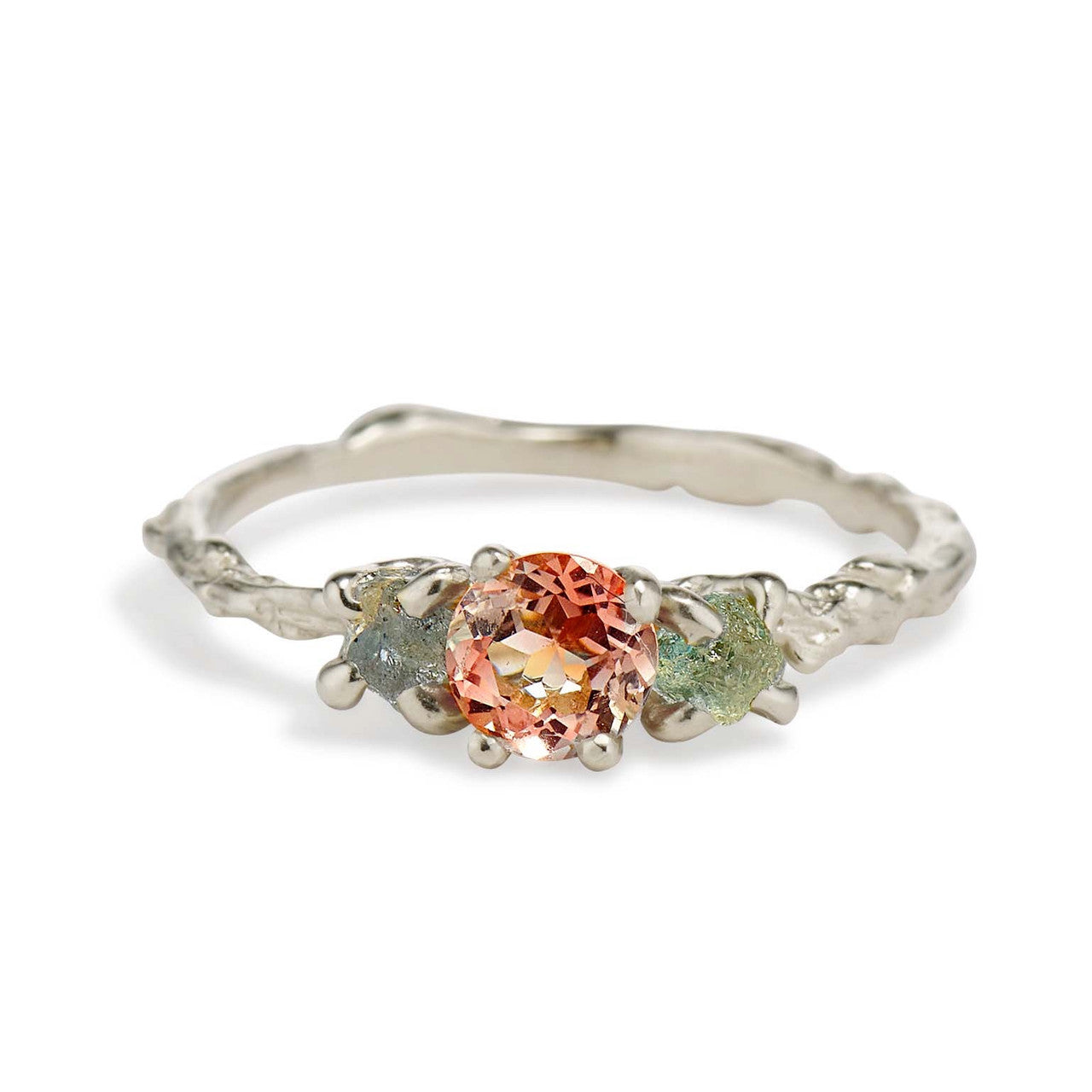 Naples Oregon Sunstone Three Stone Ring
