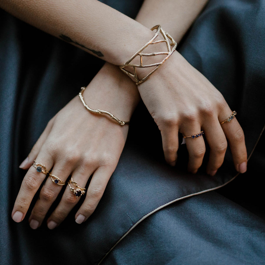 14K Yellow Gold Calais Cuff by Olivia Ewing Jewelry